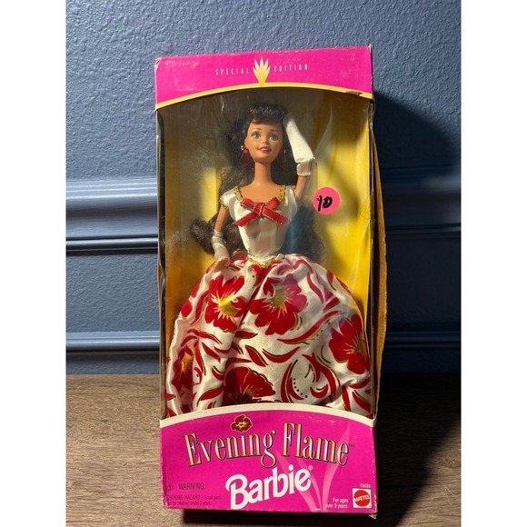 Mattel Other - 1995 EVENING FLAME BARBIE 15533 ORIGINAL BOX UNOPENED BRUNETTE